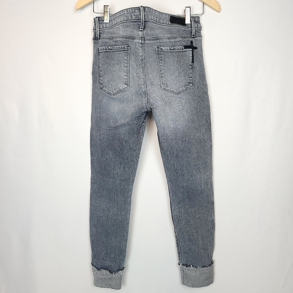 RTA Nova Road to Awe Slim Boyfriend Style- Cuffed Skinny Jeans Black Fog Sz29 - Picture 2 of 7